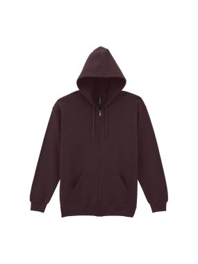 Unisex mikina(GILDAN HEAVY ADULT FULL ZIP HOODED SWEATSHIRT) > hnedá (darkchocolate) > M