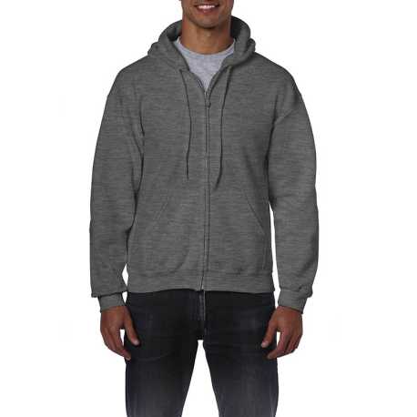 Unisex mikina(GILDAN HEAVY ADULT FULL ZIP HOODED SWEATSHIRT) > šedá (darkheather) > 2XL