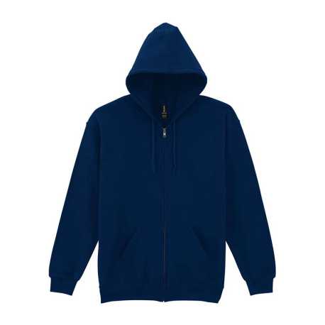 Unisex mikina(GILDAN HEAVY ADULT FULL ZIP HOODED SWEATSHIRT) > modrá (navy) > S