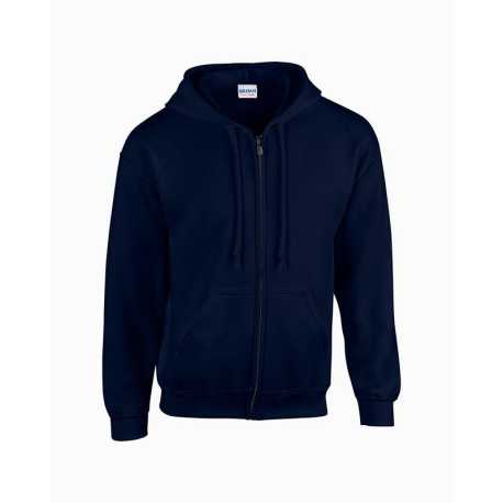 Unisex mikina(GILDAN HEAVY ADULT FULL ZIP HOODED SWEATSHIRT) > modrá (navy) > S