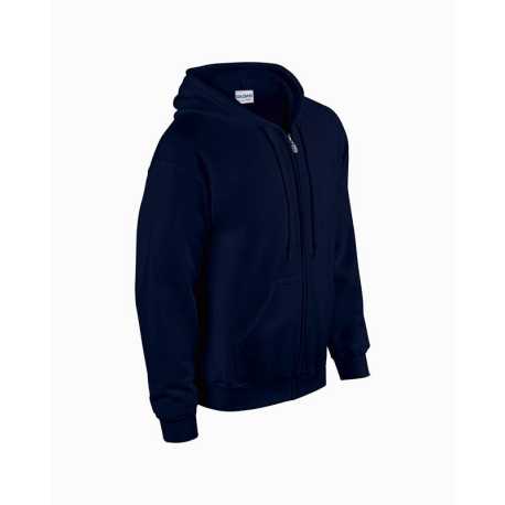 Unisex mikina(GILDAN HEAVY ADULT FULL ZIP HOODED SWEATSHIRT) > modrá (navy) > S