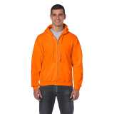 Unisex mikina(GILDAN HEAVY ADULT FULL ZIP HOODED SWEATSHIRT) > oranžová (safety) > 2XL