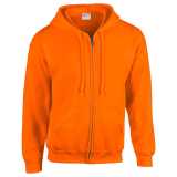 Unisex mikina(GILDAN HEAVY ADULT FULL ZIP HOODED SWEATSHIRT) > oranžová (safety) > 2XL