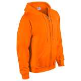 Unisex mikina(GILDAN HEAVY ADULT FULL ZIP HOODED SWEATSHIRT) > oranžová (safety) > 2XL
