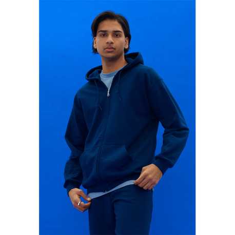 Unisex mikina(GILDAN HEAVY ADULT FULL ZIP HOODED SWEATSHIRT) > čierna > L