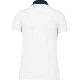 Dámska polokošeľa(Kariban"LADIES' TWO-TONE JERSEY POLO") > biela / modrá (navy) > 2XL