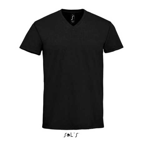 Pánske tričko (SOL'S IMPERIAL V MEN - V-NECK T-SHIRT) > čierna (deep) > 2XL