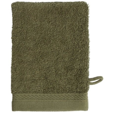 Rukavica na umývanie (THE ONE Organic Washcloth) > zelená (olive) > 16 x 21 cm