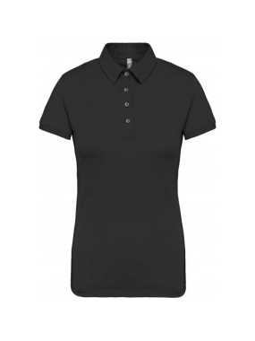 Dámska polokošeľa (Kariban LADIES' SHORT SLEEVE JERSEY POLO SHIRT) > čierna > M