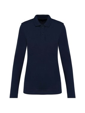 Dámska polokošeľa (LADIES' LONG-SLEEVED SUPIMA® POLO SHIRT) > modrá (deep navy) > XL