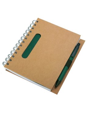 Zápisník s čistými stranami 150x175 / 140 strán s perom > zelená