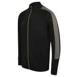 Unisex mikina (Finden + Hales ADULT'S KNITTED TRACKSUIT TOP)>čierna / šedá (gunmetal)>2XL