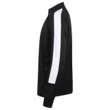 Unisex mikina (Finden + Hales ADULT'S KNITTED TRACKSUIT TOP) > čierna / biela > 3XL