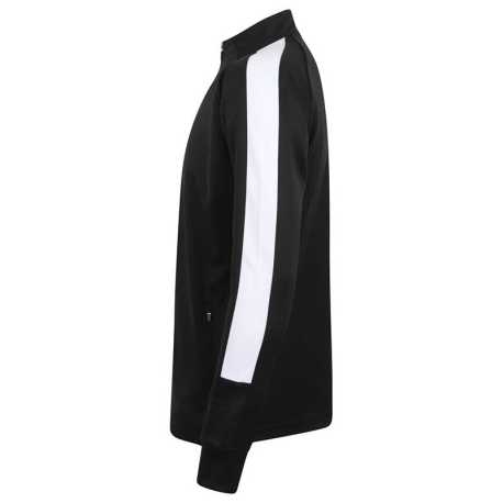 Unisex mikina (Finden + Hales ADULT'S KNITTED TRACKSUIT TOP) > čierna / biela > 3XL
