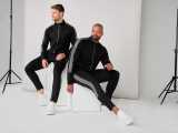 Unisex mikina (Finden + Hales ADULT'S KNITTED TRACKSUIT TOP)>čierna / šedá (gunmetal)>2XL