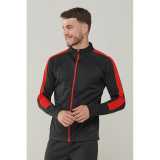 Unisex mikina (Finden + Hales ADULT'S KNITTED TRACKSUIT TOP)>čierna / šedá (gunmetal)>2XL