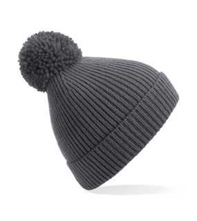 Unisex čiapka (Beechfield Engineered Knit Ribbed Pom Pom Beanie) > šedá (graphite)