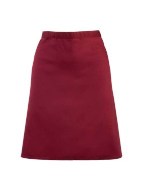 Unisex zástera (PREMIER ‘COLOURS’ MID LENGTH APRON) > bordová