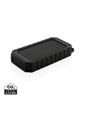 Bezdrôtová solárna powerbanka 10000mAh 10W z RCS rec. plastu > čierna