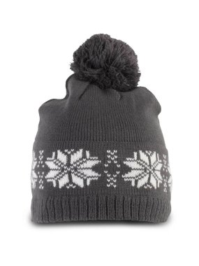 Zimná čiapka (K-UP FAIR ISLE KNIT BEANIE X-MAS) > šedá (steel)