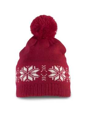 Zimná čiapka (K-UP FAIR ISLE KNIT BEANIE X-MAS) > červená (cherry)