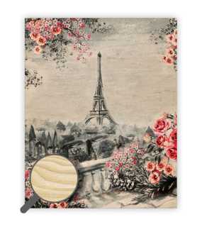 Drevený obraz (Eiffel Tower 2026) - 24 x 30 cm