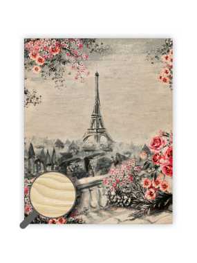 Drevený obraz (Eiffel Tower 2026) - 24 x 30 cm