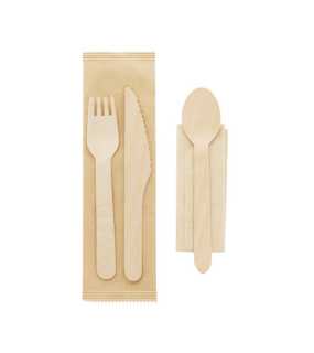 Sada drevených príborov > prírodná