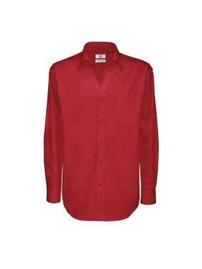 Pánska košeľa (B&C SHARP LSL/MEN) > červená (deep) > XL