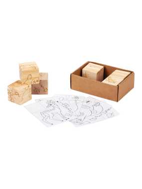 Hlavolam - kocky > béžová