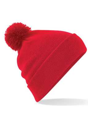 Unisex čiapka (Beechfield Original Pom Pom Beanie) > červená(classic)