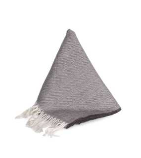 Šál (K-UP FRINGED SCARF) > šedá(dark)/prírodná