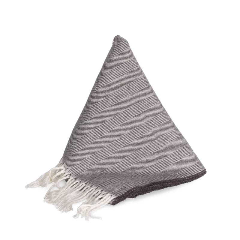 Šál (K-UP FRINGED SCARF) > šedá(dark)/prírodná
