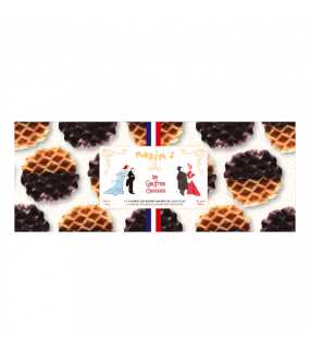 Box with 12 butter waffles with chocolate 110 g Maxim’s