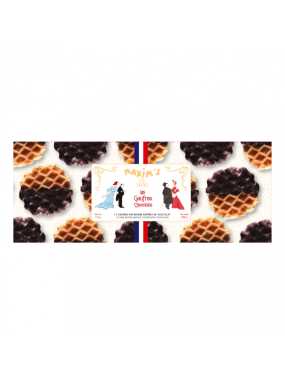 Box with 12 butter waffles with chocolate 110 g Maxim’s