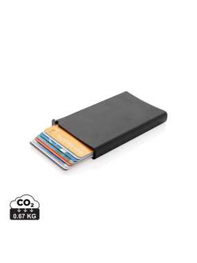 Hliníkové RFID puzdro na karty > čierna