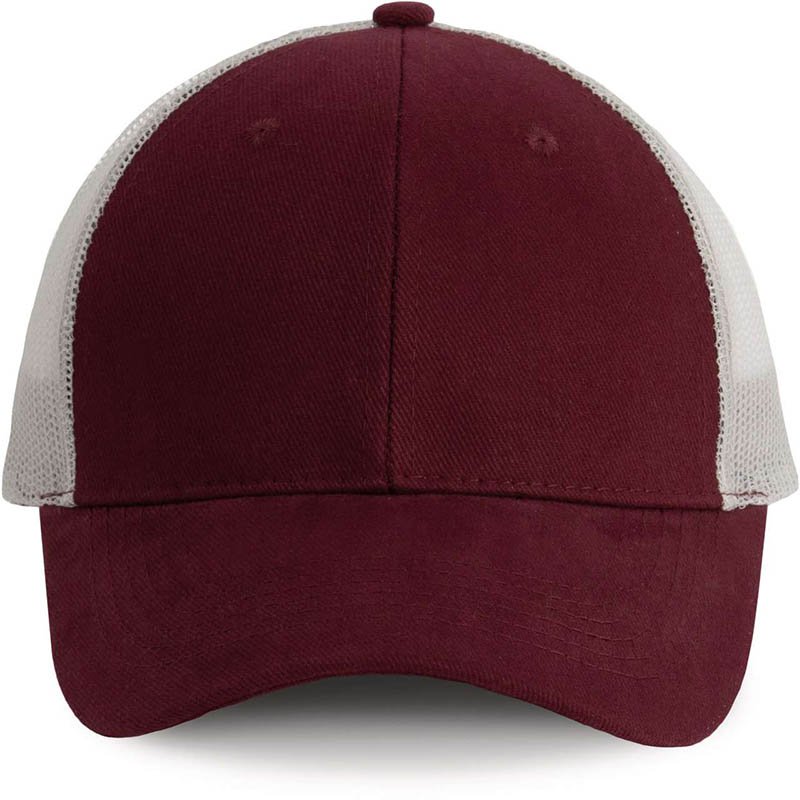 6 panelová šiltovka (K-UP TRUCKER CAP - 6 PANELS) > bordová / šedá (light)