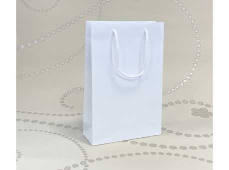 Papierová taška (FLEXIBLE LINE) > biela > 22x10x27 cm