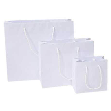 Papierová taška (FLEXIBLE LINE) > biela > 22x10x27 cm
