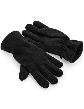 Unisex rukavice (Beechfield Recycled Fleece Gloves) > čierna > S/M