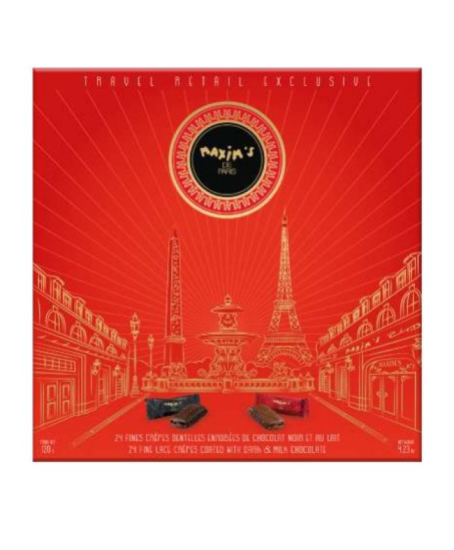 The Paris box : 24 assorted lace crepes 120g Maxim’s