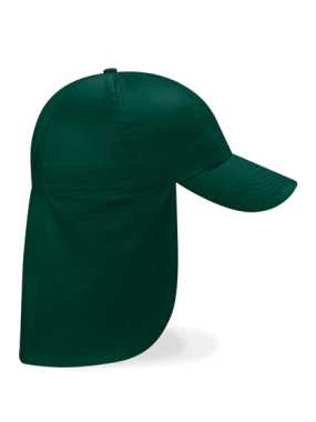 Detská šiltovka (Beechfield Junior Legionnaire Style Cap) > zelenná (bottle)