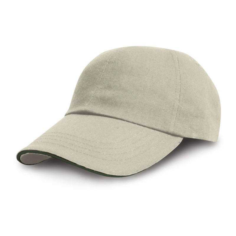 Šiltovka (RESULT HEAVY COTTON DRILL PRO STYLE CAP)>béžová (putty) / zelená (bottle)