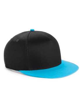 Detská šiltovka (Beechfield Youth Size Snapback) > čierna / modrá (surf)