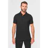 Pánska polokošeľa(DTW MEN'S SHORT-SLEEVED CONTRASTING POLO SHIRT)>čierna/zelená(kelly)>3XL