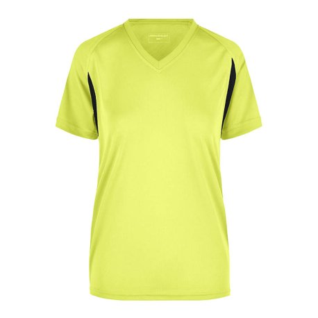 Dámske tričko (DAIBER Ladies' Running-T) > žltá (fluo) / čierna > XS