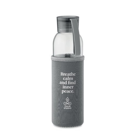 Fľaša 500ml z recyklovaného skla v obale > šedá (dark)