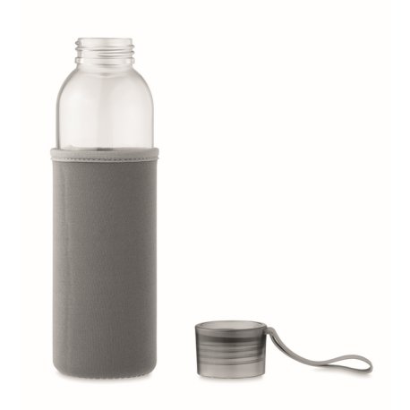 Fľaša 500ml z recyklovaného skla v obale > šedá (dark)