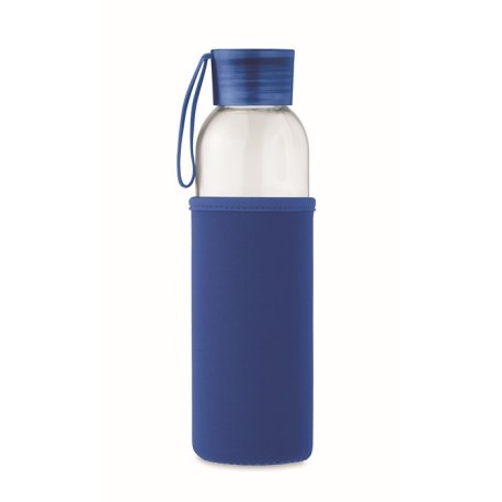 Fľaša 500ml z recyklovaného skla v obale > modrá (royal)