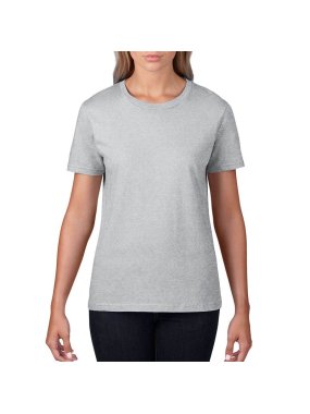 Dámske tričko (GILDAN PREMIUM COTTON LADIES T-SHIRT) > šedá (rssport) > S
